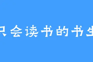 只会读书的书生