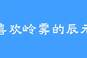 喜欢岭雾的辰元