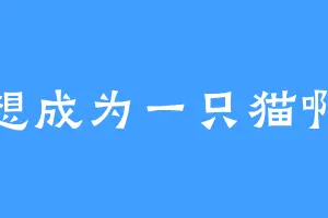想成为一只猫啊