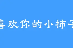 喜欢你的小柿子