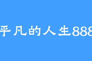 平凡的人生888
