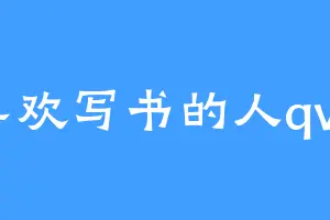 喜欢写书的人qvq