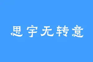 思宇无转意