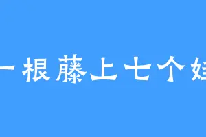 一根藤上七个娃