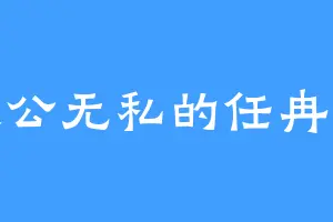 大公无私的任冉冉