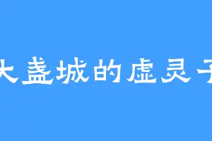 大盏城的虚灵子