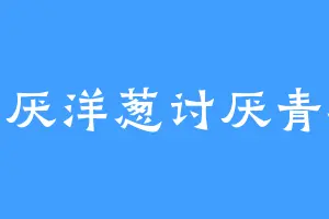 讨厌洋葱讨厌青椒