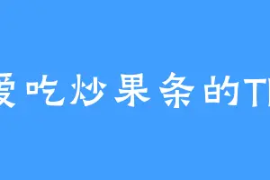 爱吃炒果条的TK