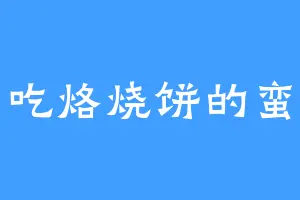 爱吃烙烧饼的蛮渊