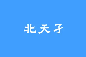 北天孑