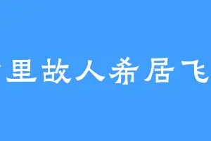 千里故人希居飞雪