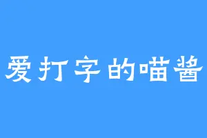 爱打字的喵酱