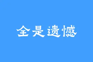 全是遗憾