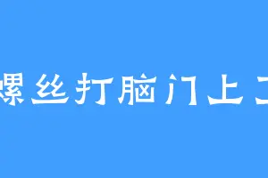 螺丝打脑门上了