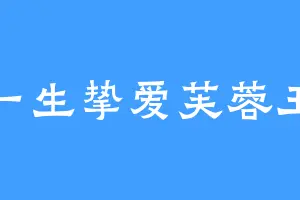 一生挚爱芙蓉王