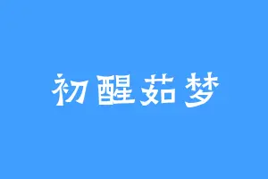 初醒茹梦
