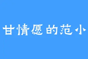 心甘情愿的范小雨