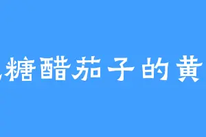 爱吃糖醋茄子的黄公子