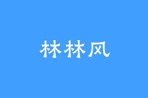 林林风