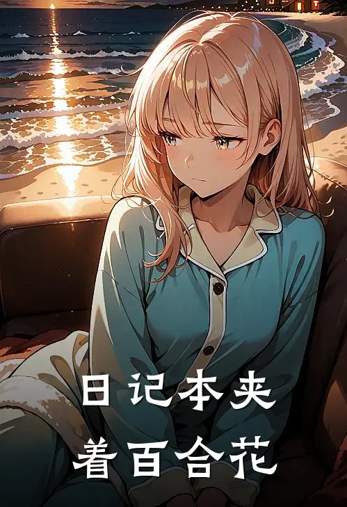 日记本夹着百合花