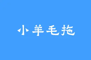 小羊毛拖