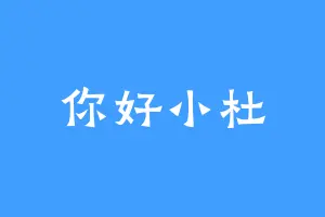 你好小杜