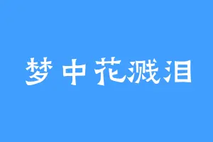梦中花溅泪