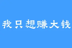 我只想赚大钱