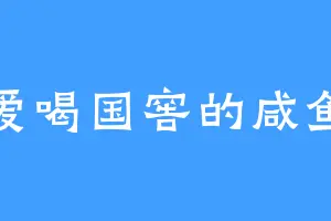 爱喝国窖的咸鱼