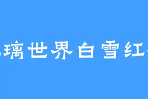 琉璃世界白雪红梅