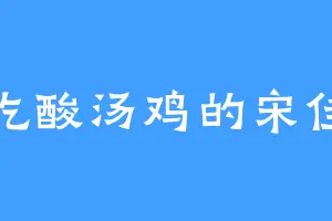 爱吃酸汤鸡的宋佳佳
